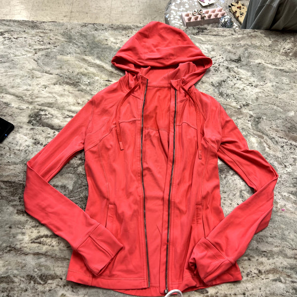 Lululemon Define Coral Pink Hooded Jacket Size 6