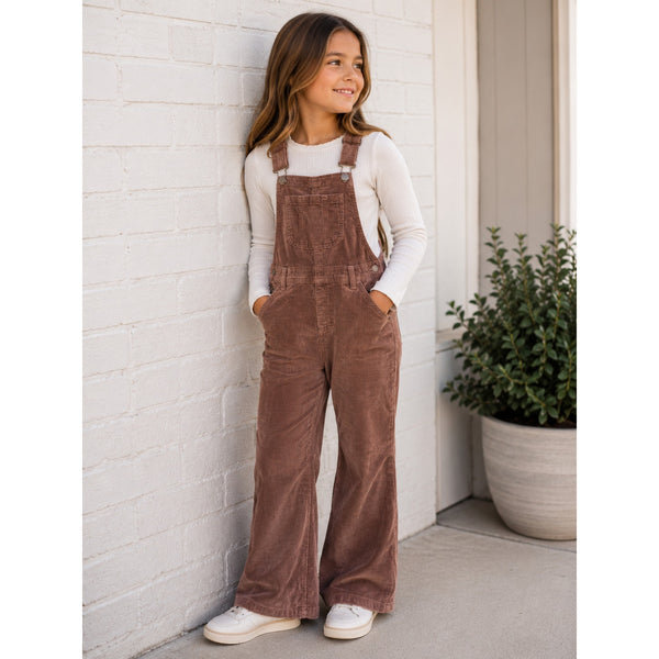 Cat & Jack Brown Corduroy Overalls Size Youth 14