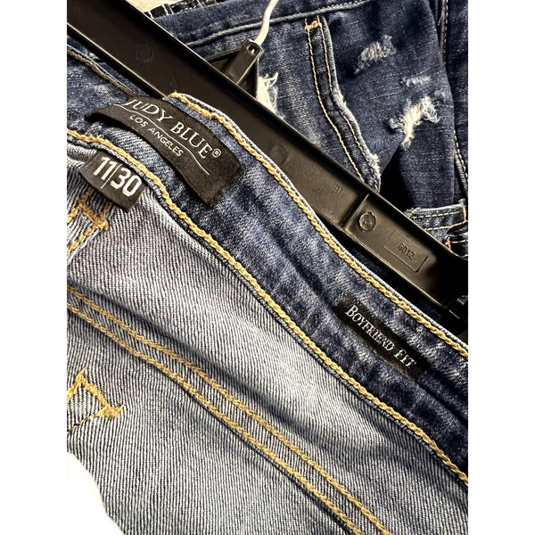 Judy Blue Straight Leg Distressed Boyfriend Jeans Size 11