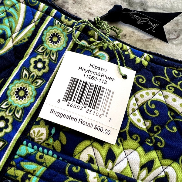 NWT Vera Bradley Rhythm & Blues Hipster Crossbody Bag