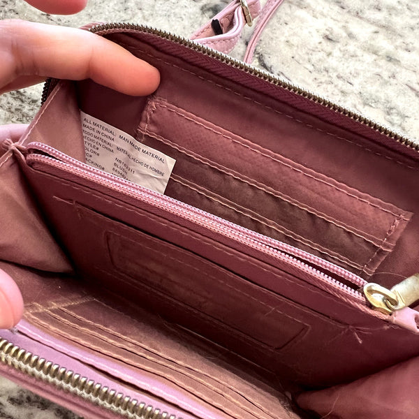 Women's Mauve Pink Wallet Crossbody