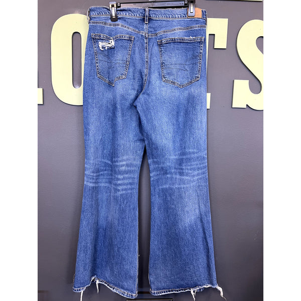 American Eagle Women's Low Rise Baggy Flare Jeans Size 12