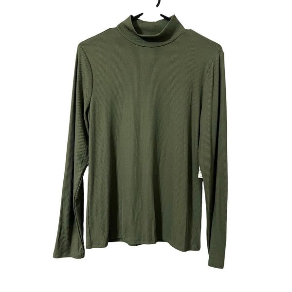 NWT Olive Green Nobo Ribbed Turtleneck Long Sleeve Top XL