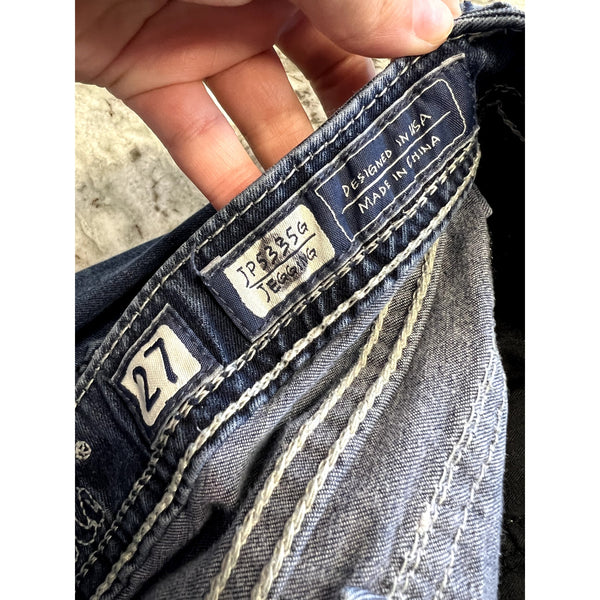 Miss Me Dark Wash Bling Jeggings Size 27