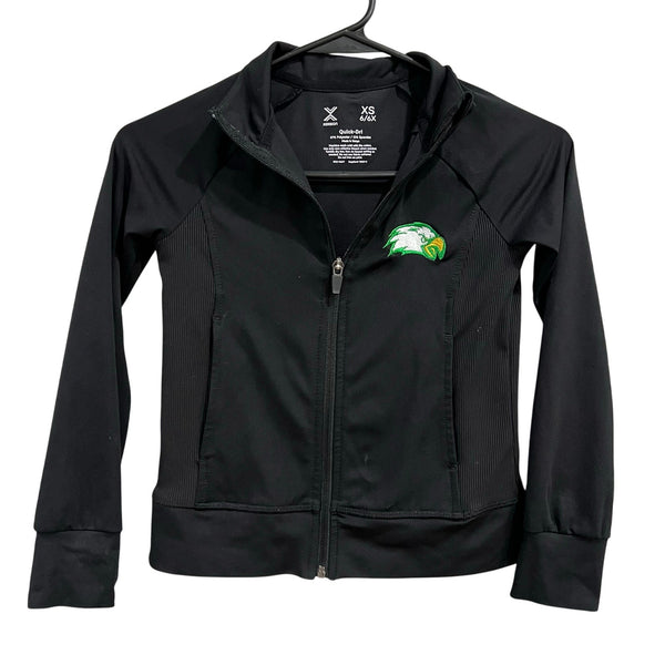 Xersion Girls GCT Eagles Embroidered Black Athletic Full Zip Jacket Size 6X