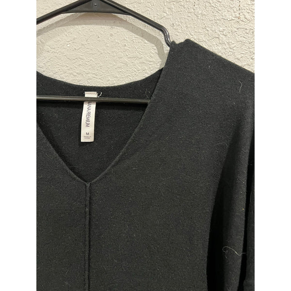 Zenana Black  V-Neck Side Slit Tunic Top Medium