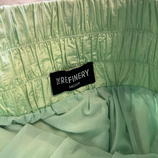 The Refinery Boutique Green Paper Bag Skort Medium
