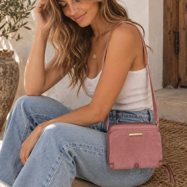 Women's Mauve Pink Wallet Crossbody