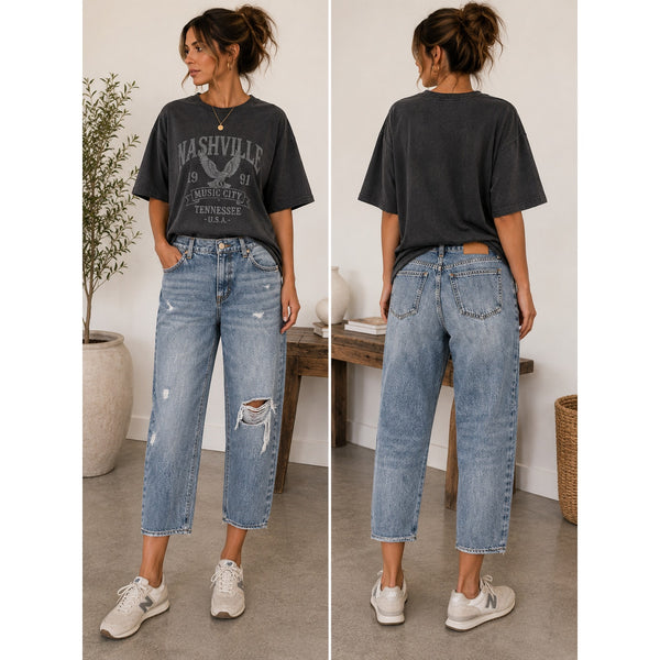 Pistola Cropped Ankle Straight Leg Jeans Size 27