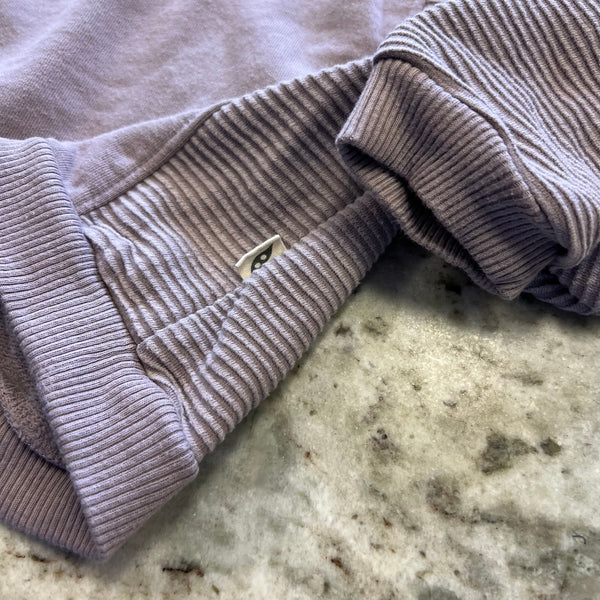 Easy Peasy Organic Cotton Lavender Oversized Ribbed Pullover 18 Mo.