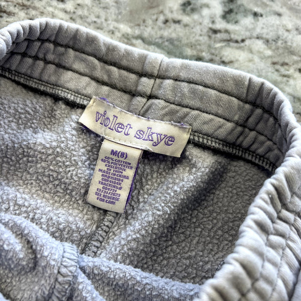 Violet Skye Garment Washed Gray Cotton Shorts Size Youth Medium