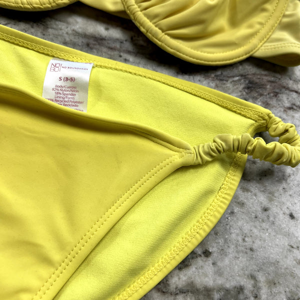 NOBO Yellow Two Piece Bikini Swimsuit Size Small