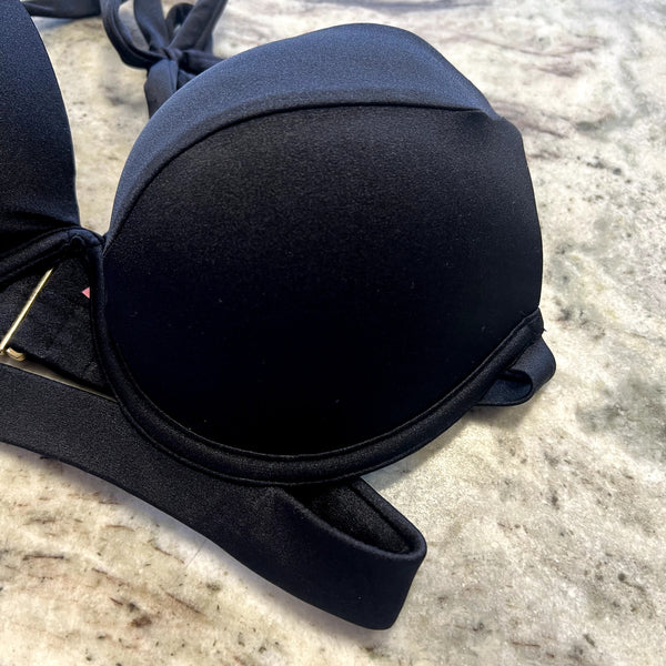 Victoria's Secret Black Strappy Swim Top Size 34D