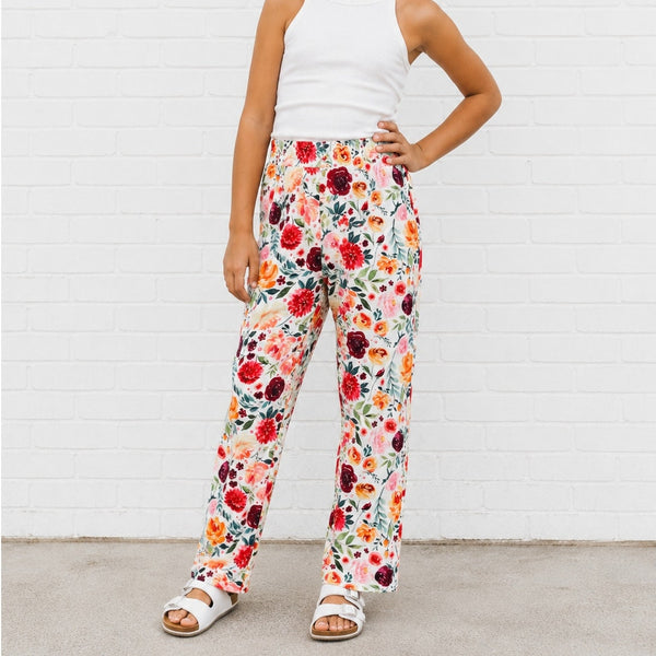 Dash of Glitter Girls Floral Pants Size Youth 16