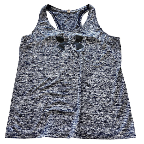 Under Armour Navy Blue Loose Fit Racerback Athletic Tank Large