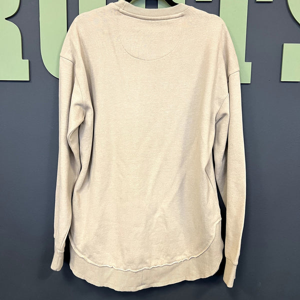 Royce Pray Stacked Tan Sweatshirt Large