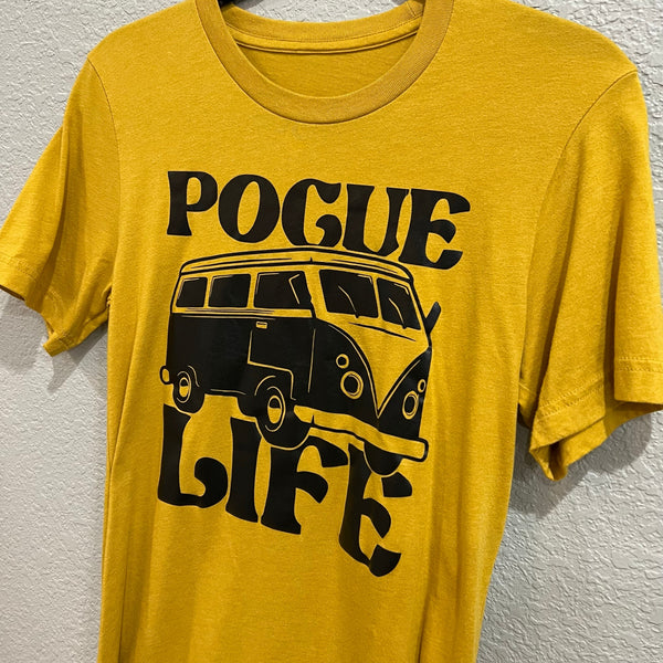 Pogue Life Outer Banks Mustard Yellow Graphic Tee Small