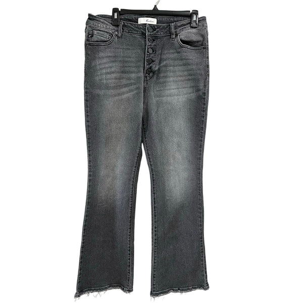 KanCan Black Button Fly Flare Jeans Size 15