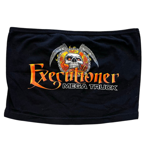 Executioner Y2K Mega Truck Black + Orange Tube Top Large