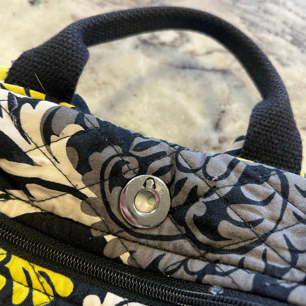 Vera Bradley Baroque Floral Campus Backpack Black + Lime