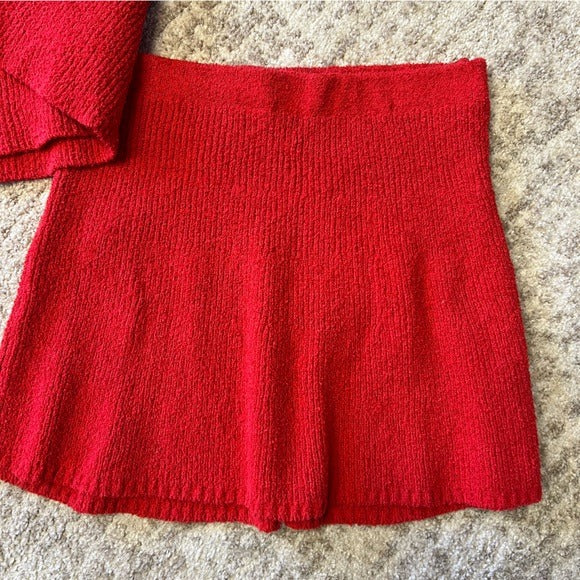 Day + Moon Red Sweater & Skirt Set Women’s Size Large