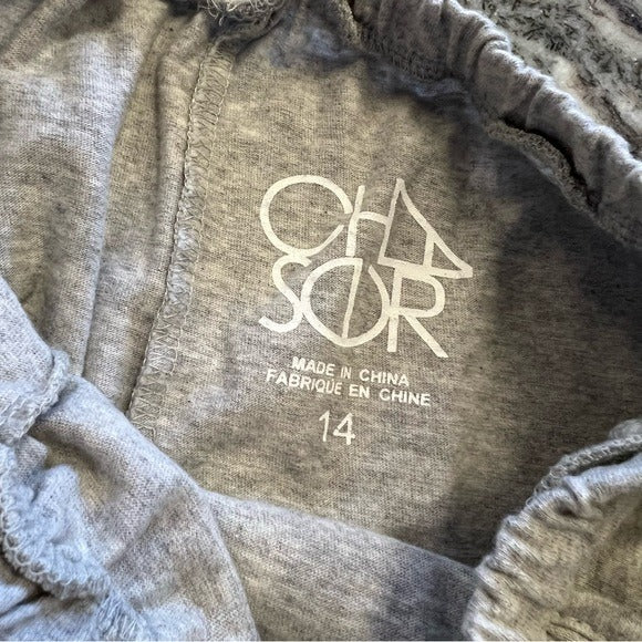 Chaser Gray Girls Ruffle Shorts Size 14