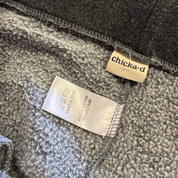 Chicka D Charcoal Fleece Acid Wash "The Couch Club" Joggers Size XL