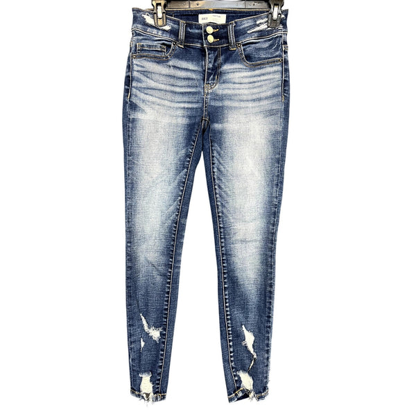 BKE Payton Universal Fit Mid Rise Dark Wash Ankle Skinny Jeans Size 24