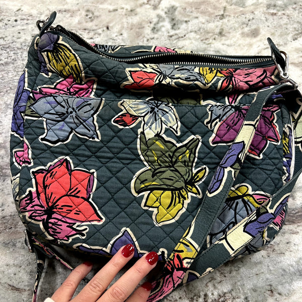 Vera Bradley Carson Shoulder Bag "Falling Flowers"