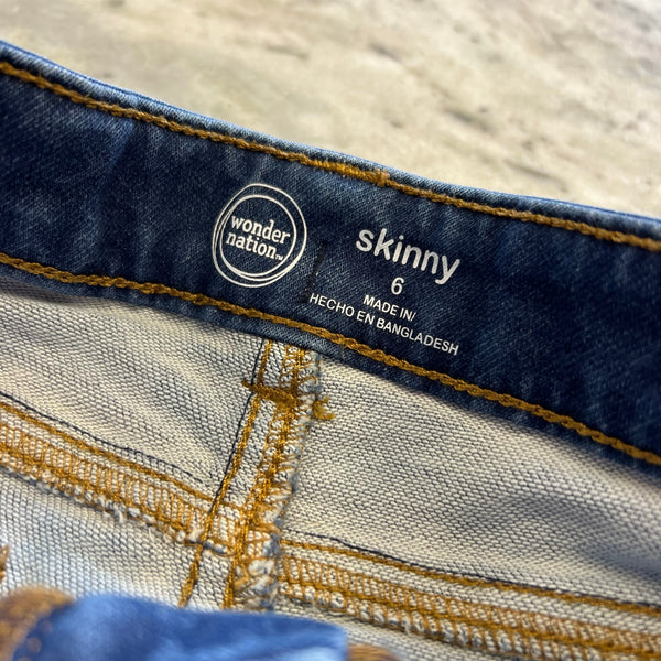 Wonder Nation Dark Wash Skinny Jeans Size 6