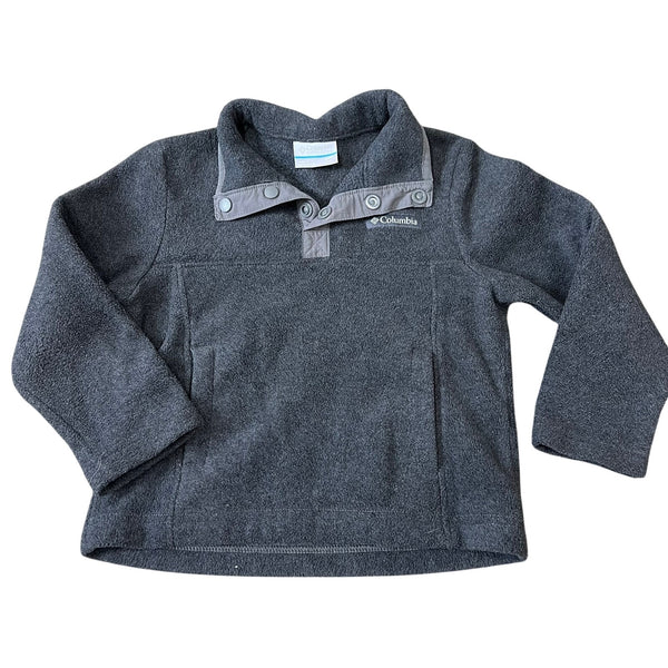 Columbia Gray Fleece 1/4 Zip Pullover Boys Size XXS 4/5T