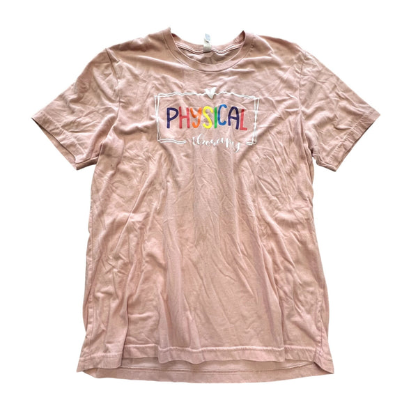 Women's Mauve Physical Therapy Graphic Tee Size Large