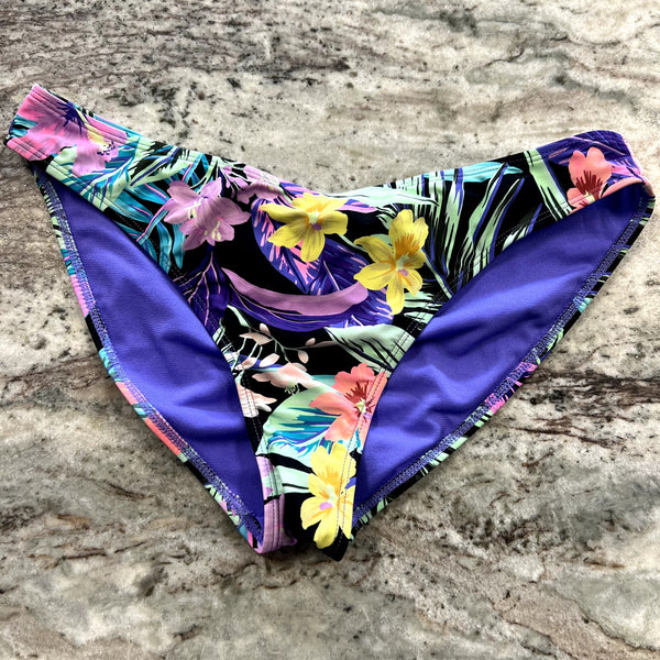 NOBO Women's Tropical Scrunched Bikini Bottoms Size Large