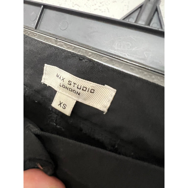Max Studio Black Cotton Straight Leg Pants Size XS