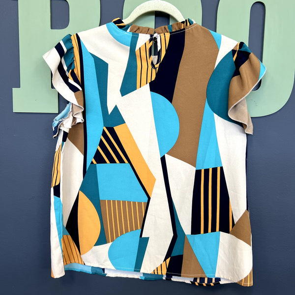 Women's Geometrical Blouse Size Medium