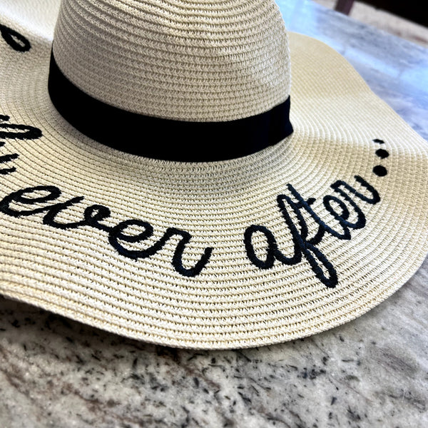 Happily Ever After Bridal Bachelorette Beach Sun Hat