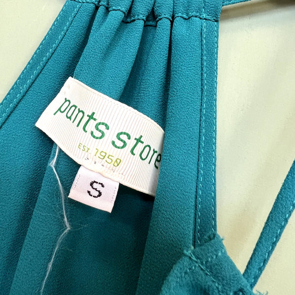 Pants Store Turquoise Drawstring Tank Top Small