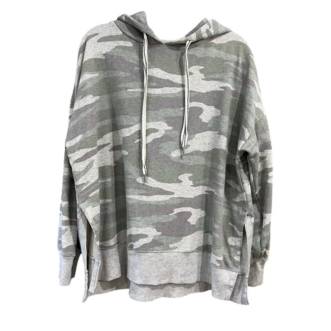 Aerie Camo Side Slit Hooded Pullover Large