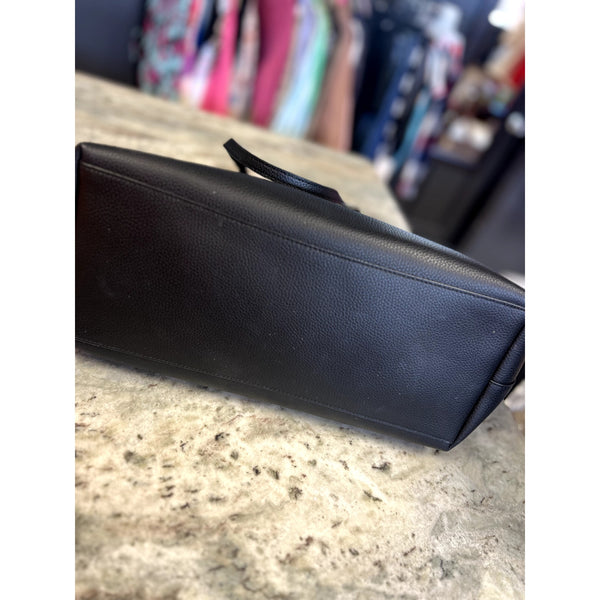 Coach City Zip Tote Bag Black Pebbled Leather
