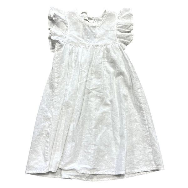 Girls White Ruffle Dress Size 6/7