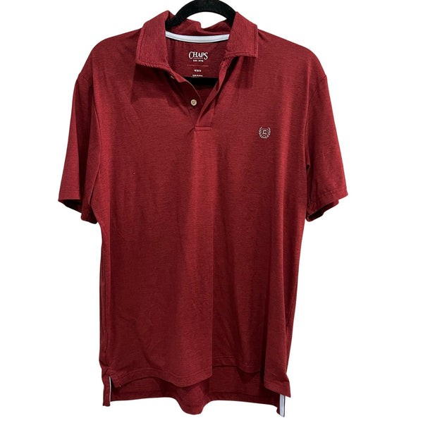 Chap's Men's Maroon Butter Soft Polo Size Medium