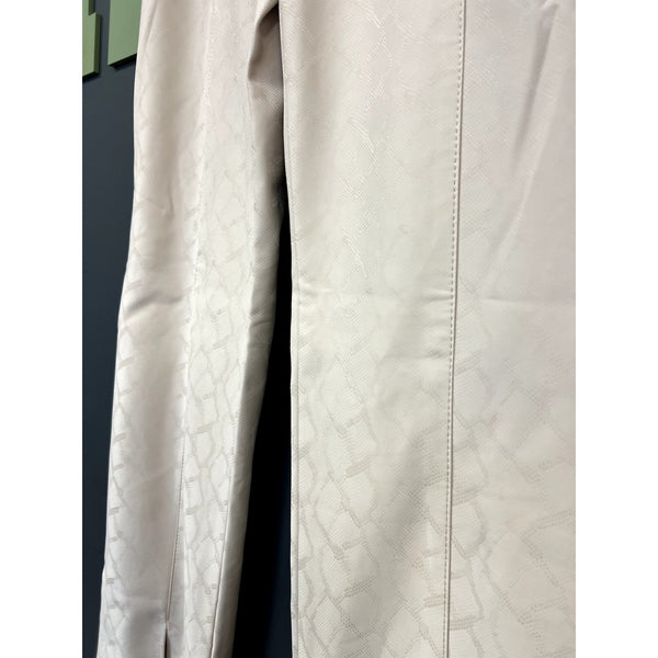 Do + Be Boutique Ivory Snake Faux Leather Dress Pants Small