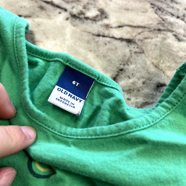 Old Navy Lucky Charm Green Short Sleeve Dress Size 6T