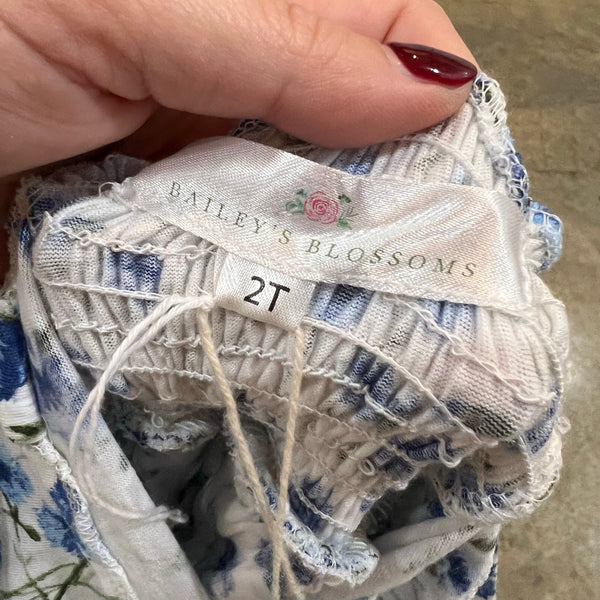 NWT Bailey's Blossoms Strappy Smocked Floral Ruffle Dress Size 2T