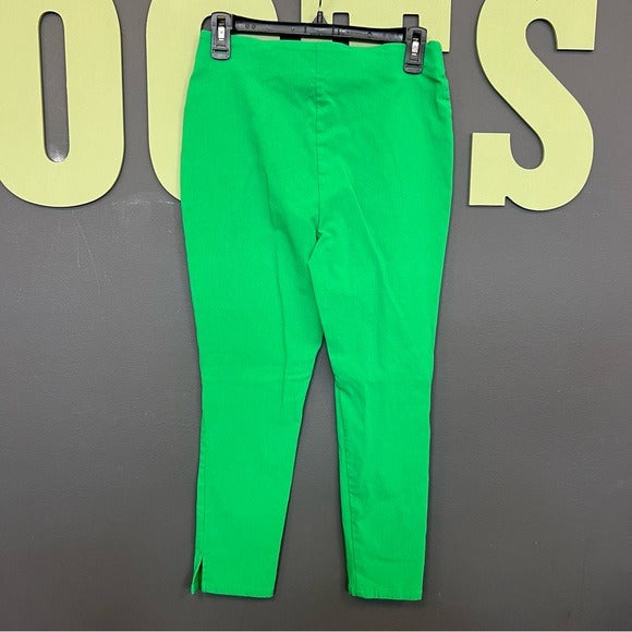 Morgan Taylor Skinny Leg Kelly Green Elastic Waist Dress Pants Medium