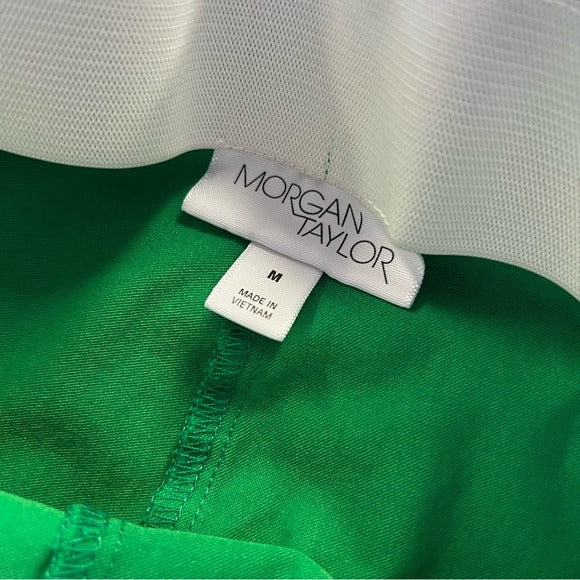 Morgan Taylor Skinny Leg Kelly Green Elastic Waist Dress Pants Medium