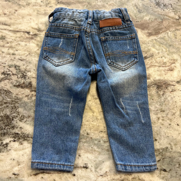Kidscool Place Distressed Medium Wash Denim Jeans 6-12 Mo