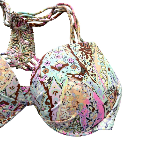 Victoria's Secret Bohemian Push Up Swim Top Size 34D