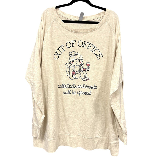 Out of Office Lightweight Graphic Sweatshirt Size 4X