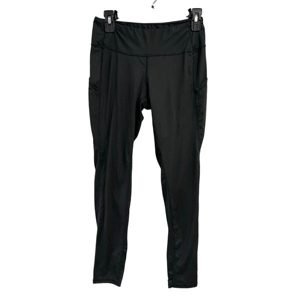 Black Full Length Athletic Leggings with Pockets Size Large